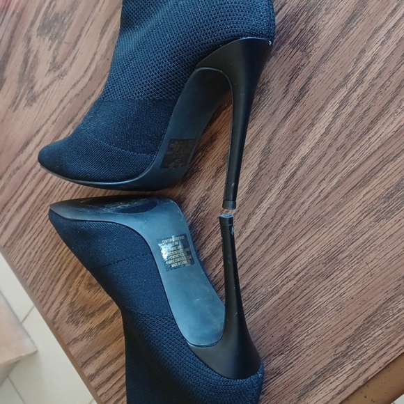 Steve Madden Black High Heel Sock Boot, 4.5" heel - Picture 5 of 8